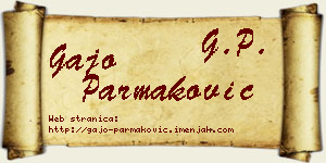 Gajo Parmaković vizit kartica